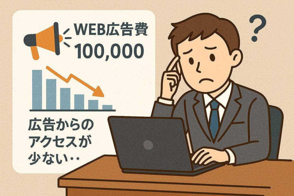 WEB広告からのアクセスが少ない悩み